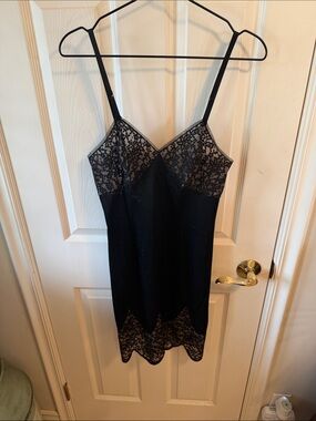 Black Lace-Trim Slip Dress - Women Intimates & Sleepwear